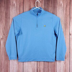 Masters Tech Mens XL 1/4 Zip Performance Long Sleeve Augusta Golf Pullover Blue